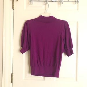 ANN TAYLOR magenta half sleeve blouse